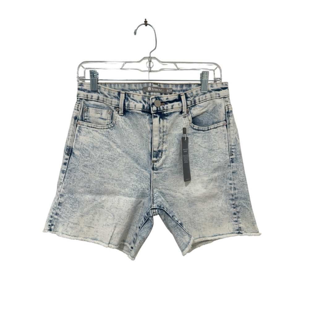 Tractr Brand Light Indigo High Rise Shorts